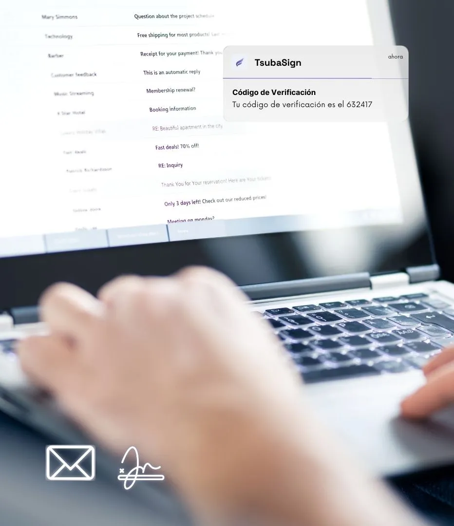 Signer verification with an OTP code sent by email